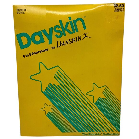 Vintage Danskin Dayskin 9 To 5 Pantyhose Size B Bone Retro Collectible - Picture 1 of 2